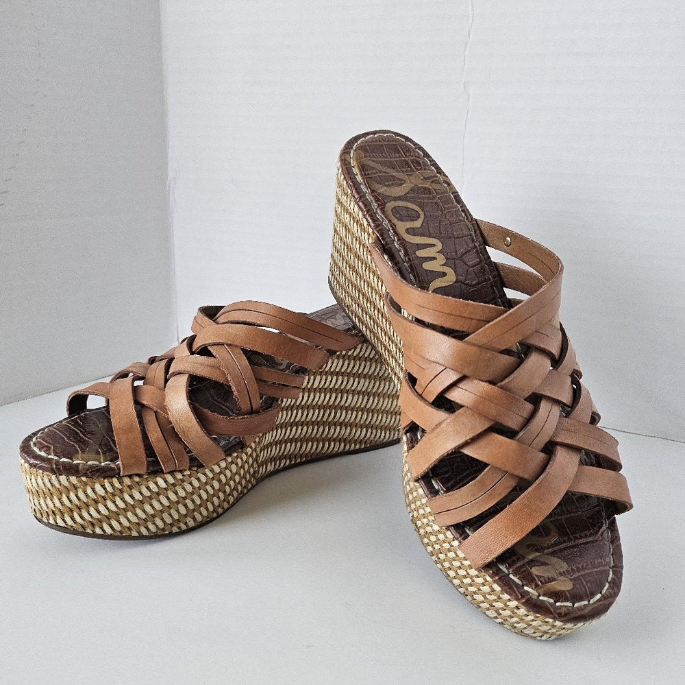 Sam Edelman Tan Wedge Sandals